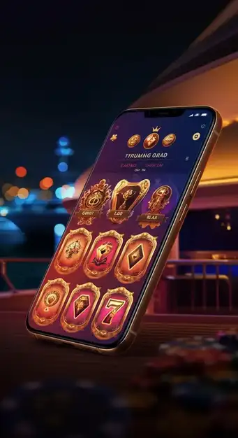 Interface graphique de Captain Slots Casino affichant une sélection de machines à sous populaires et un fond d'écran thématique de navire pirate au coucher du soleil, invitant à l'aventure.